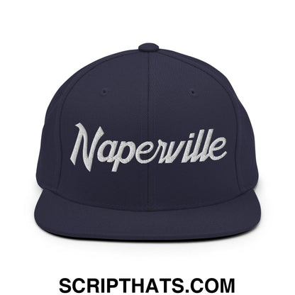 Naperville Script Snapback Hat Navy