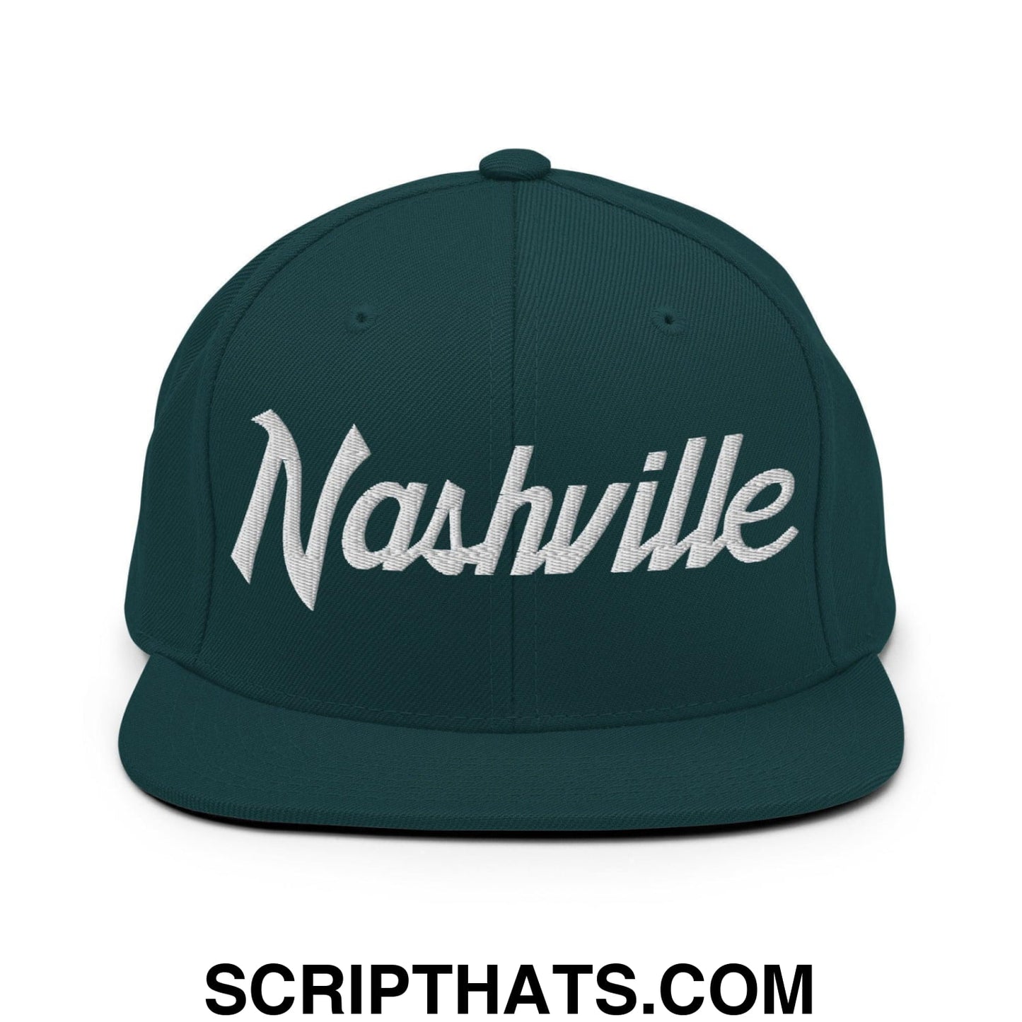 Nashville Script Snapback Hat Spruce