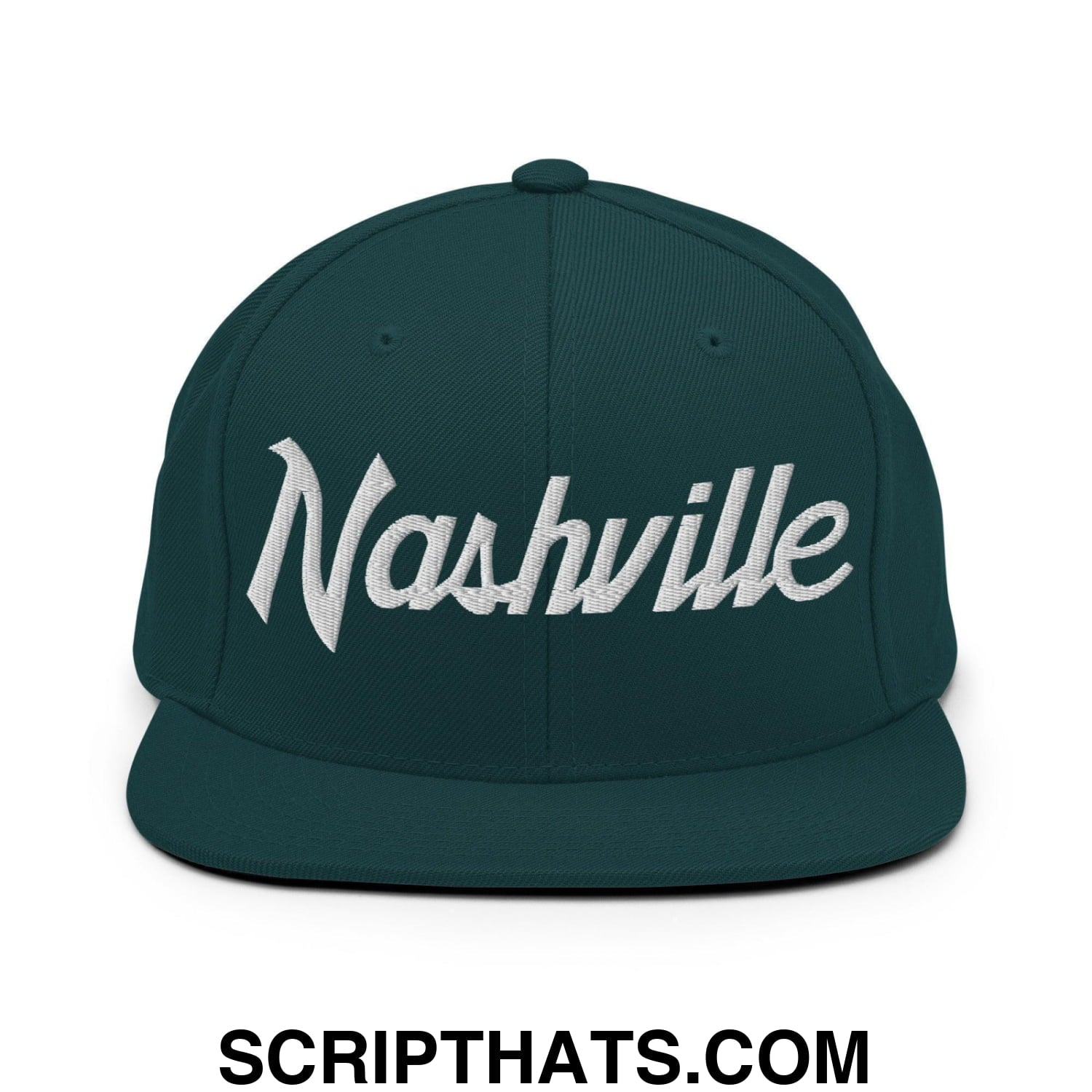 Nashville Script Snapback Hat Spruce