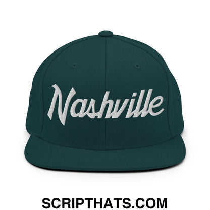 Nashville Script Snapback Hat Spruce