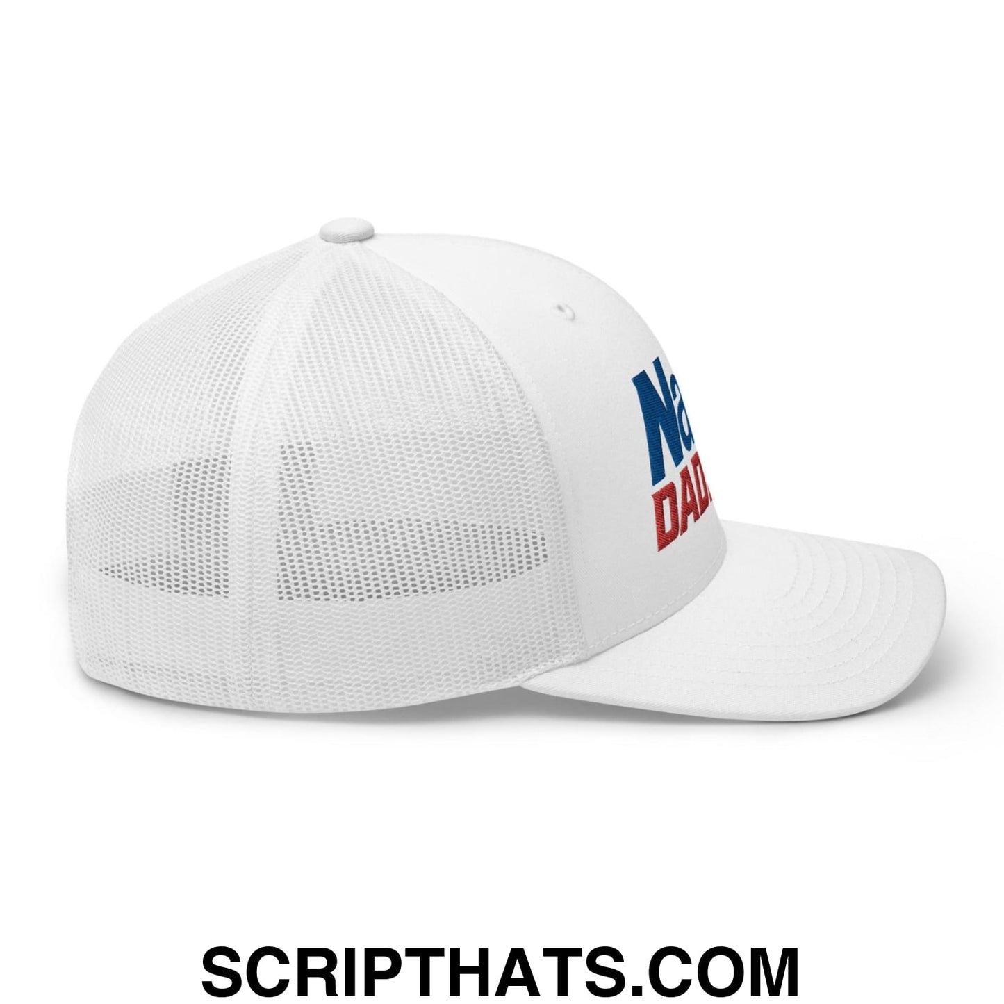 Natty Daddy Retro Trucker Hat White