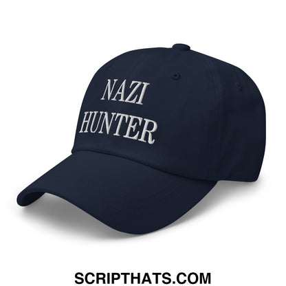 Nazi Hunter Embroidered Unstructured Dad Hat Navy