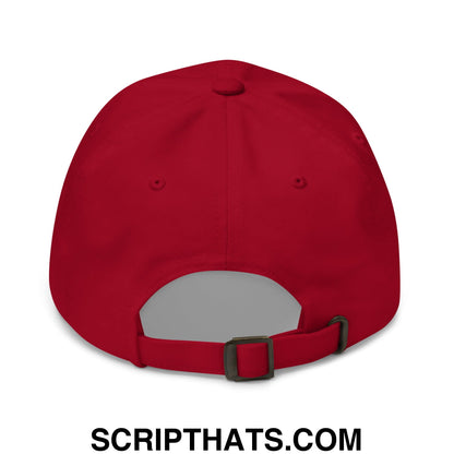Nazi Hunter Embroidered Unstructured Dad Hat Cranberry