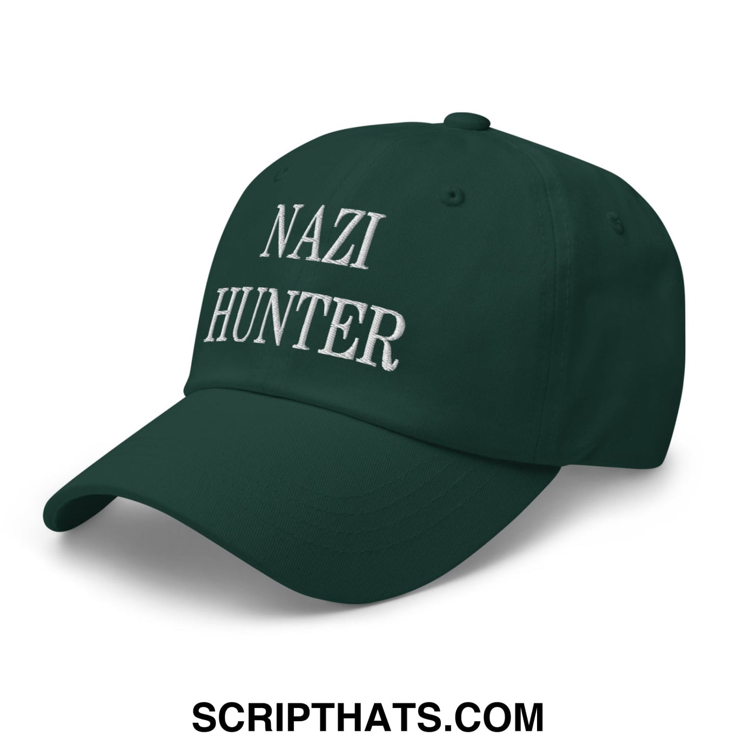 Nazi Hunter Embroidered Unstructured Dad Hat Spruce