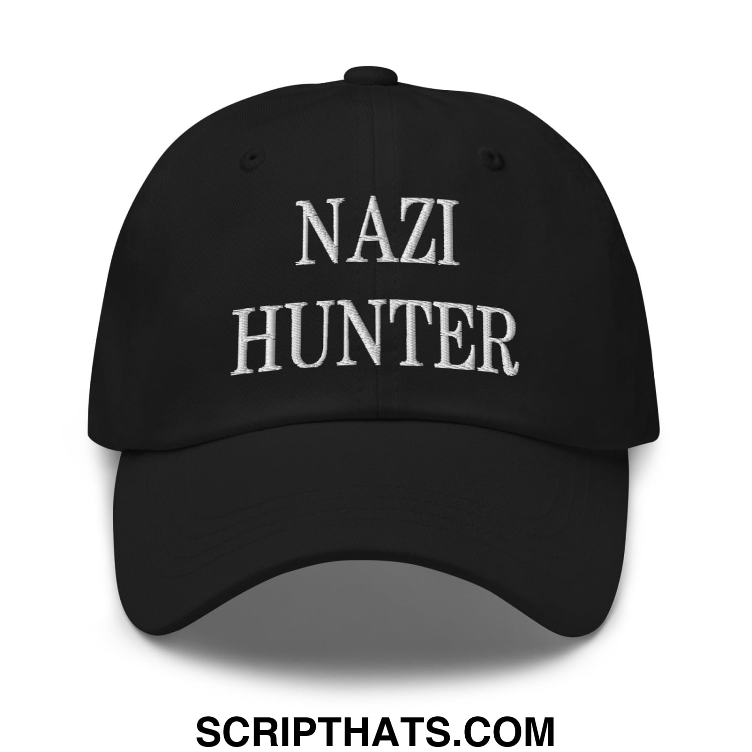 Nazi Hunter Embroidered Unstructured Dad Hat Black