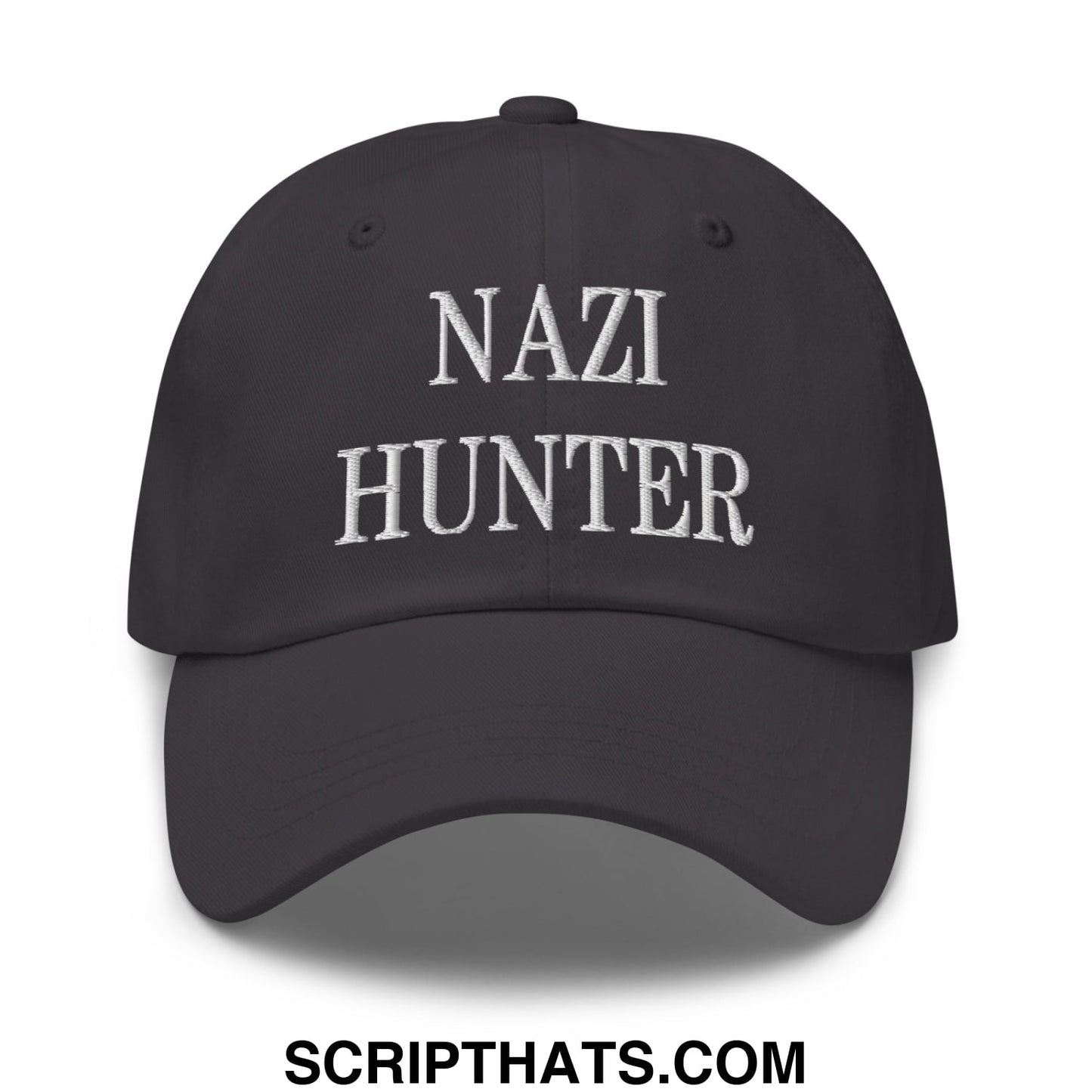 Nazi Hunter Embroidered Unstructured Dad Hat Dark Grey