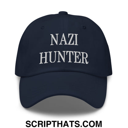 Nazi Hunter Embroidered Unstructured Dad Hat Navy