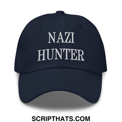 Nazi Hunter Embroidered Unstructured Dad Hat Navy