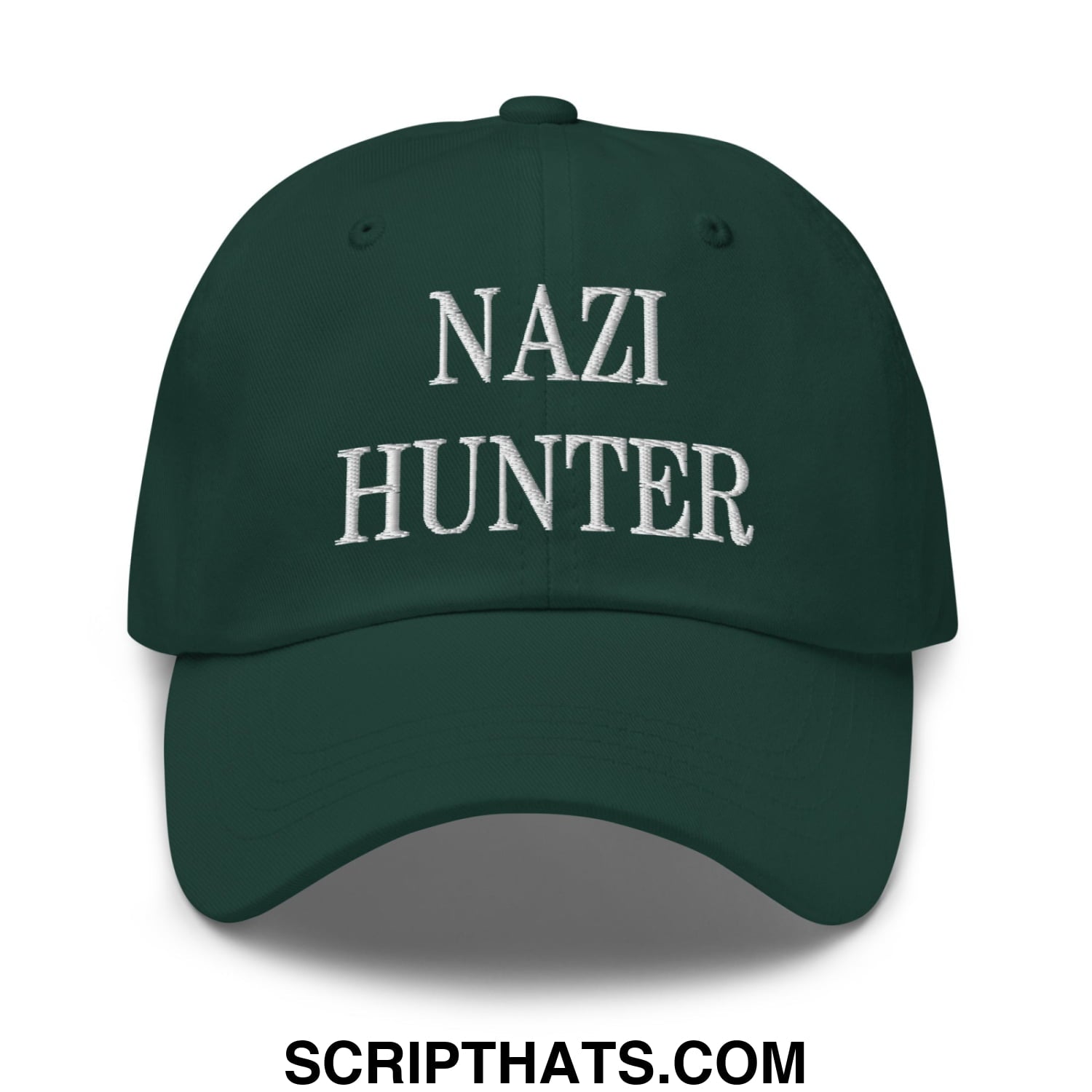 Nazi Hunter Embroidered Unstructured Dad Hat Spruce
