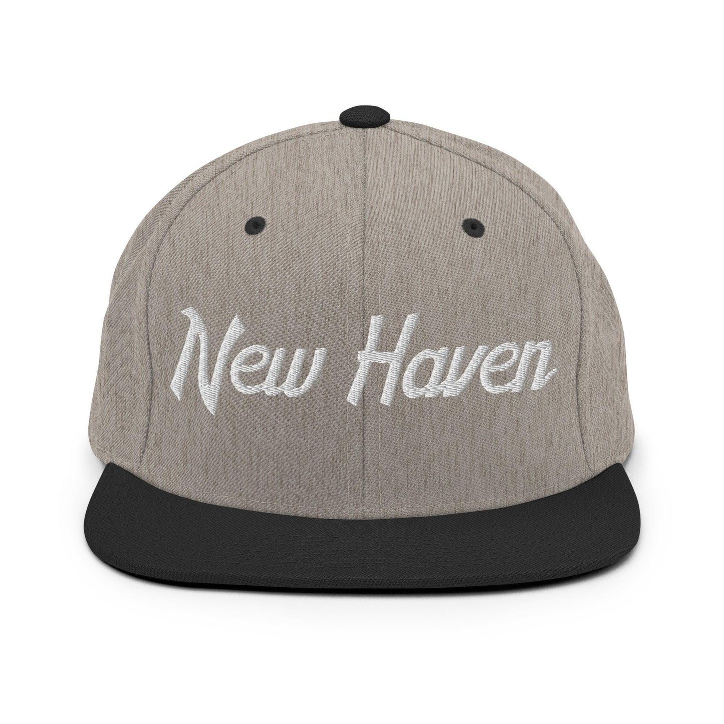 New Haven Script Snapback Hat Heather/Black