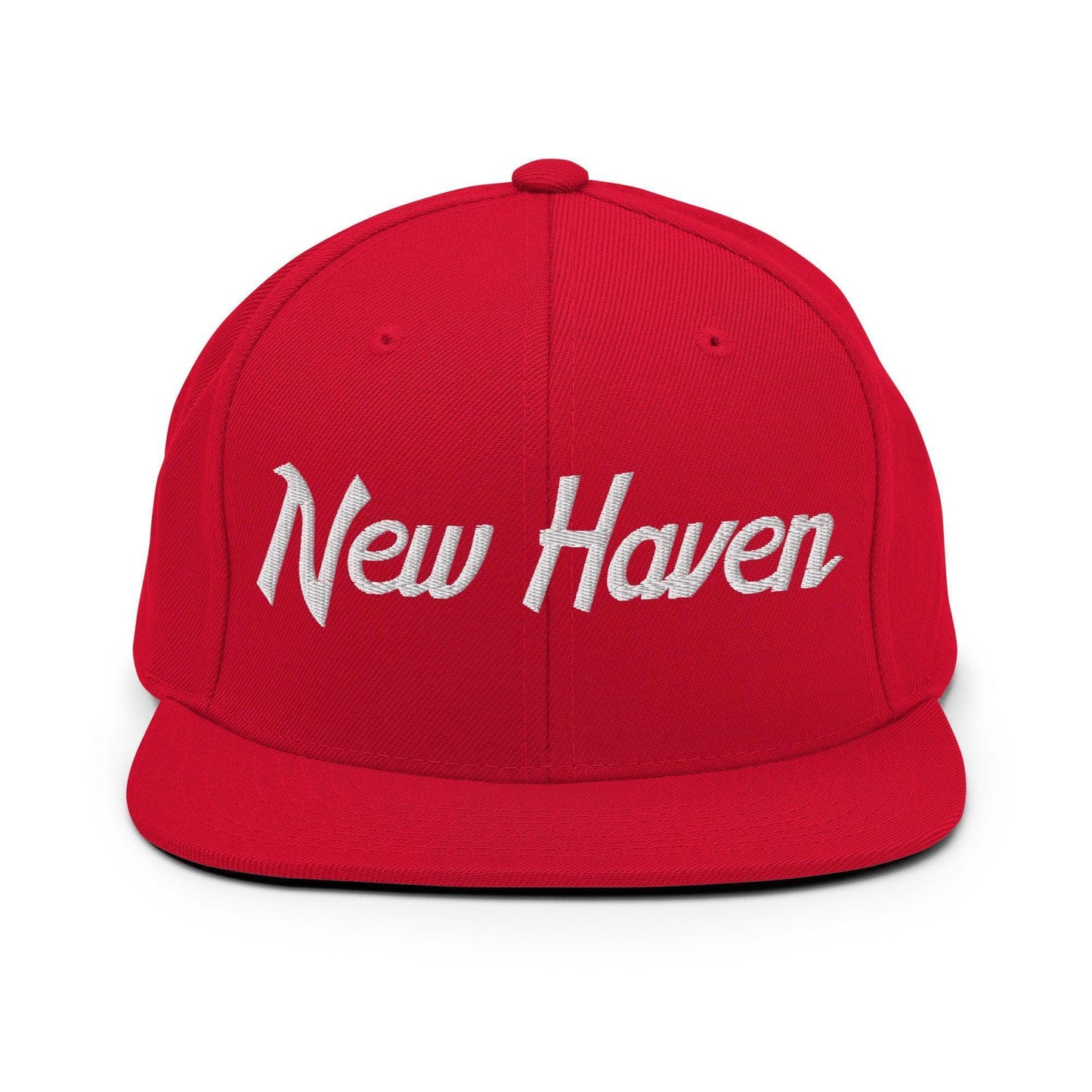 New Haven Script Snapback Hat Red