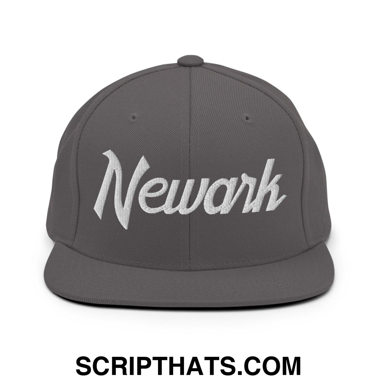 Newark Script Snapback Hat Dark Grey