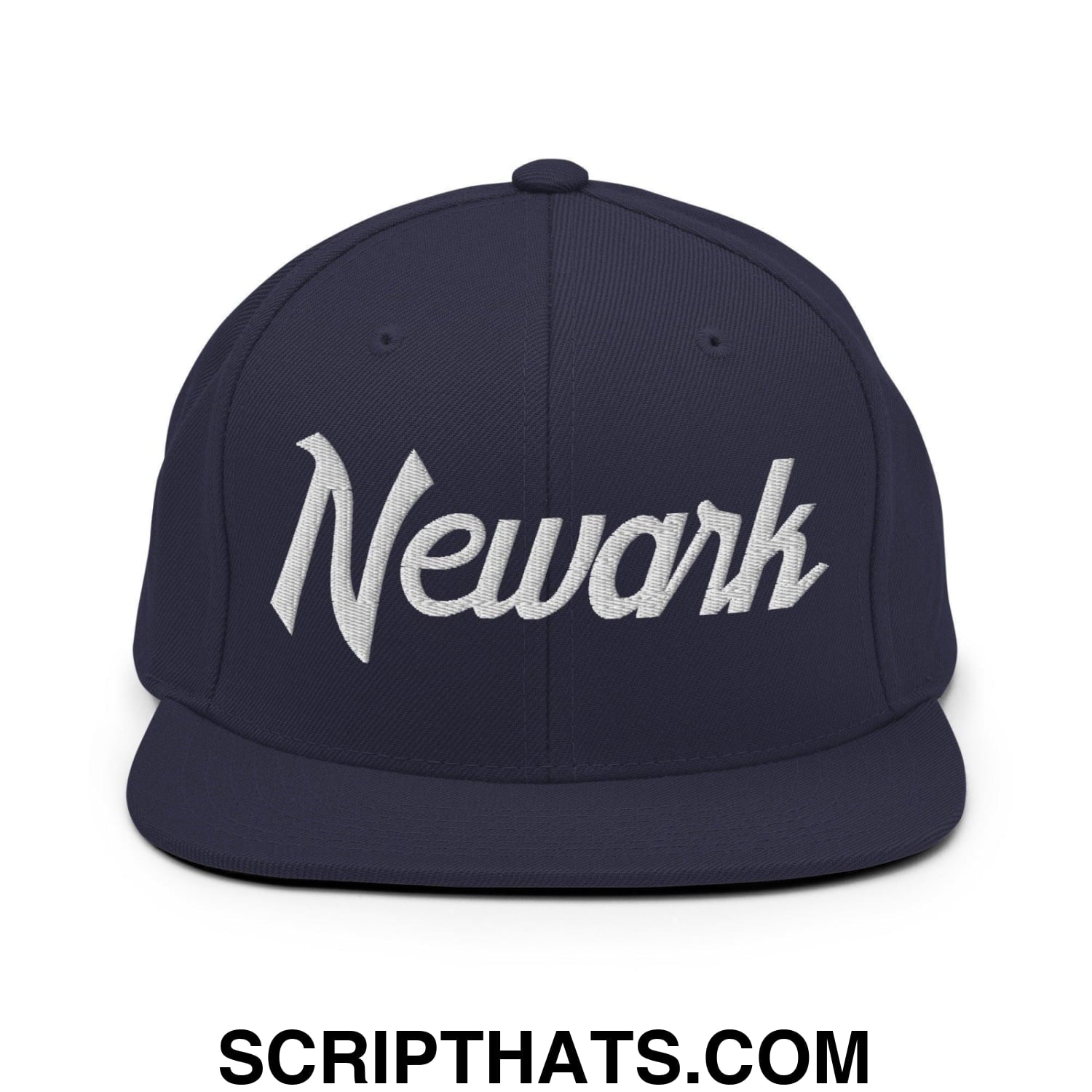 Newark Script Snapback Hat Navy
