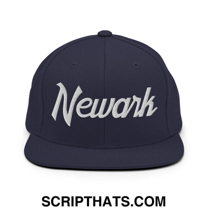 Newark Script Snapback Hat Navy