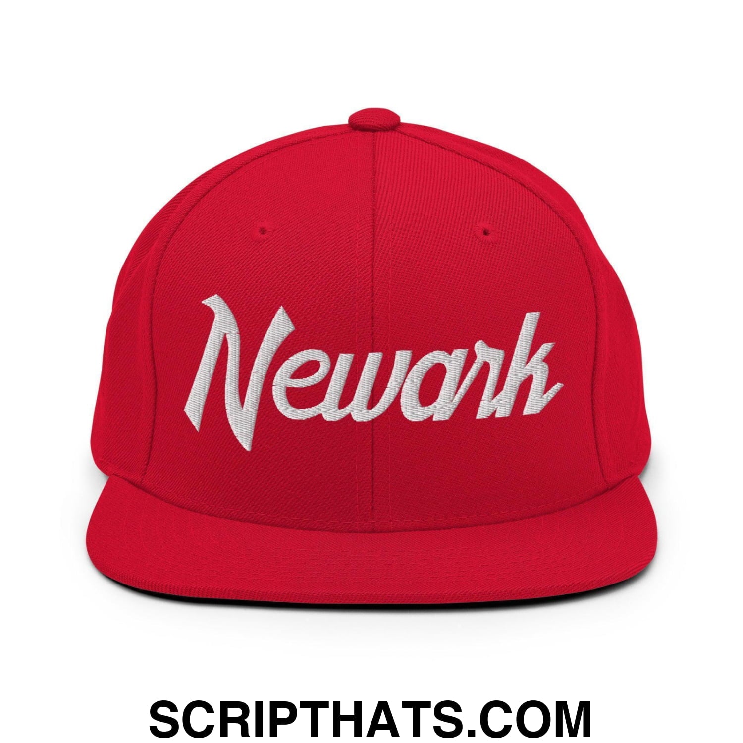 Newark Script Snapback Hat Red
