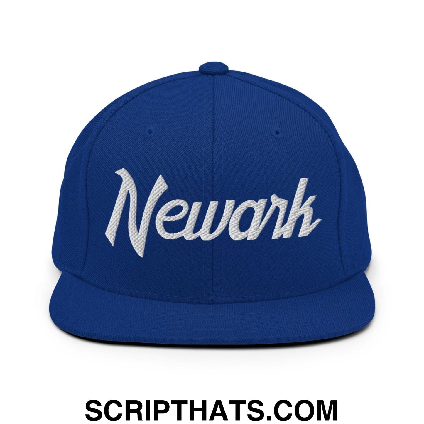 Newark Script Snapback Hat Royal Blue