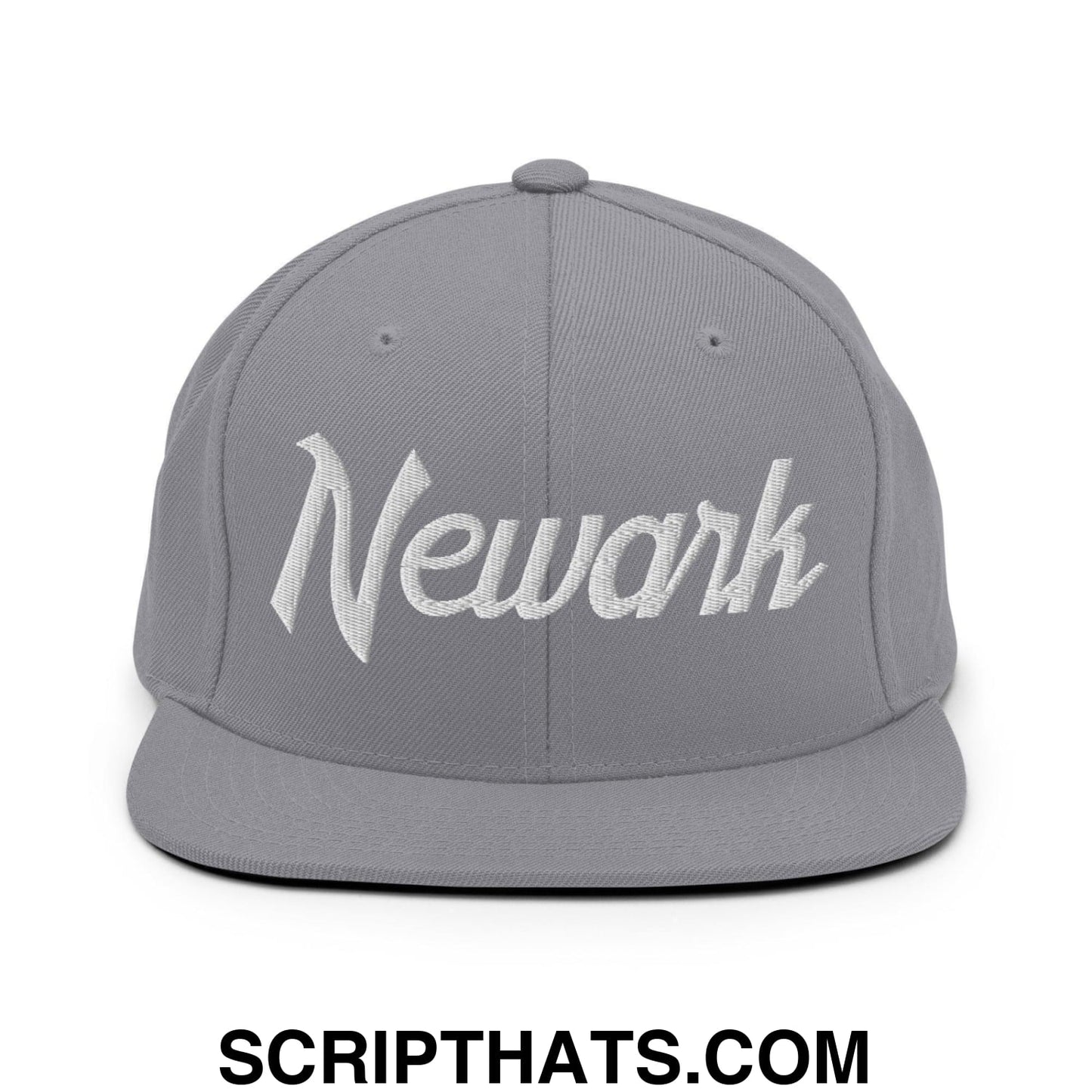 Newark Script Snapback Hat Silver
