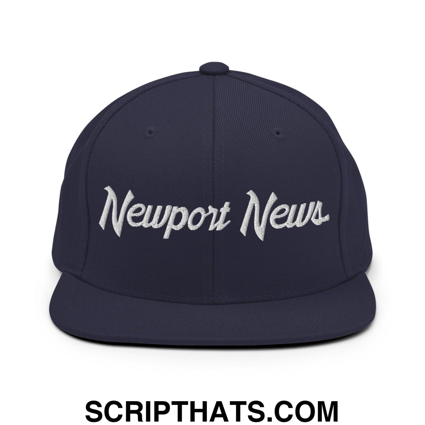 Newport News Script Snapback Hat Navy