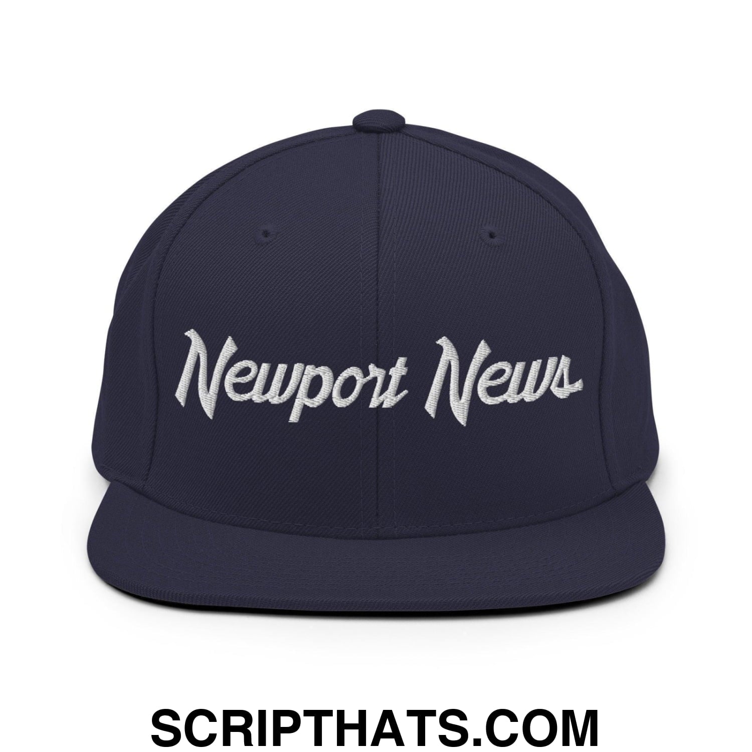 Newport News Script Snapback Hat Navy