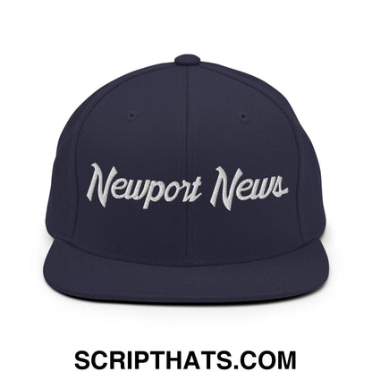Newport News Script Snapback Hat Navy