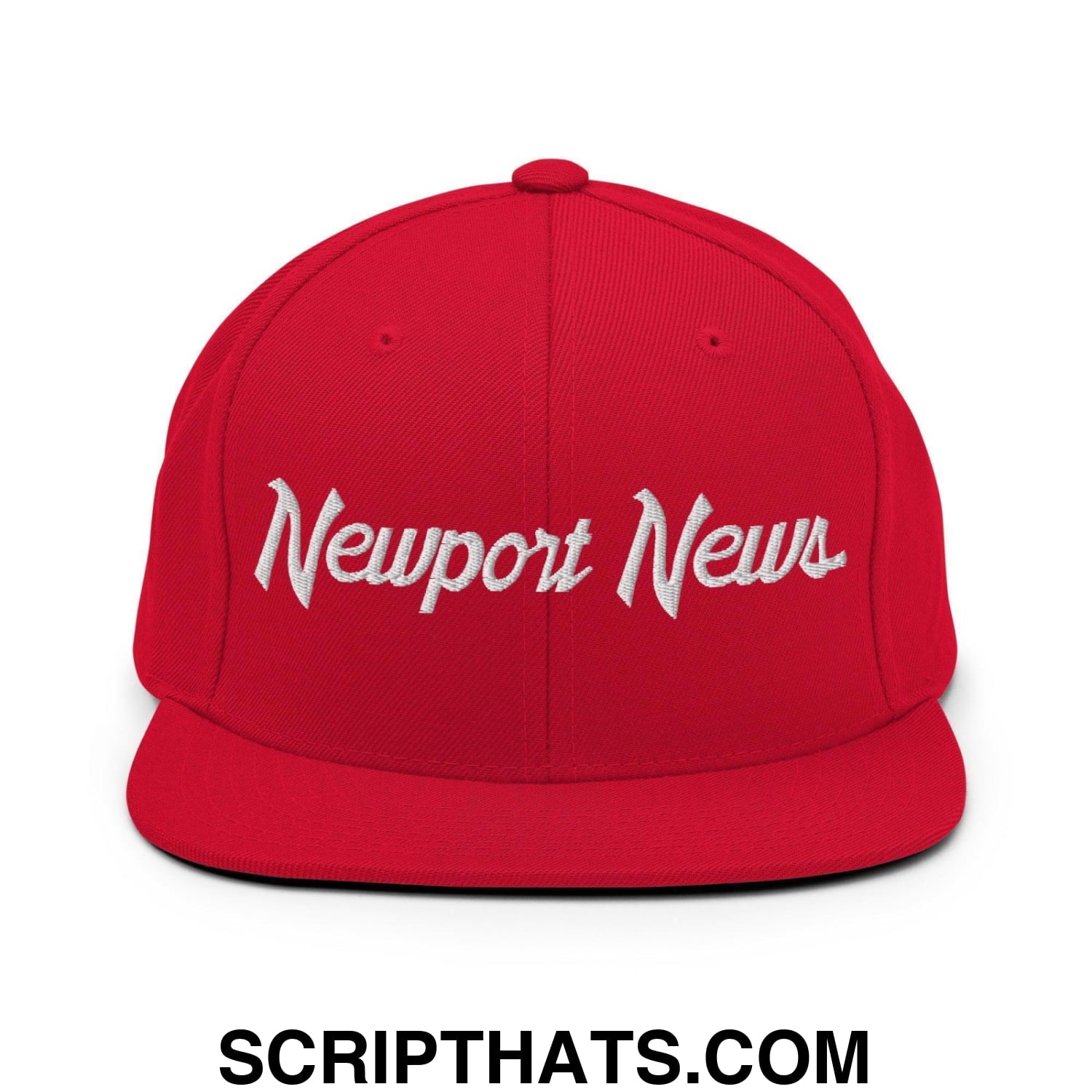 Newport News Script Snapback Hat Red