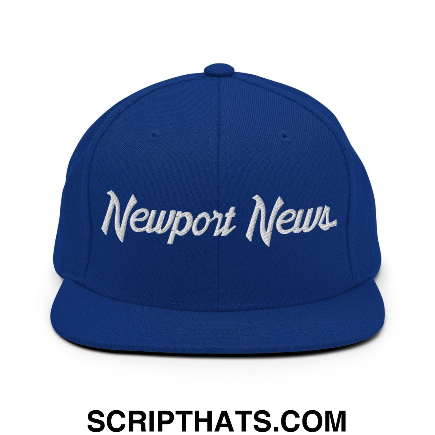 Newport News Script Snapback Hat Royal Blue
