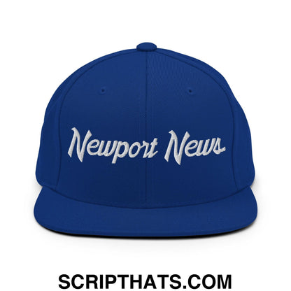 Newport News Script Snapback Hat Royal Blue