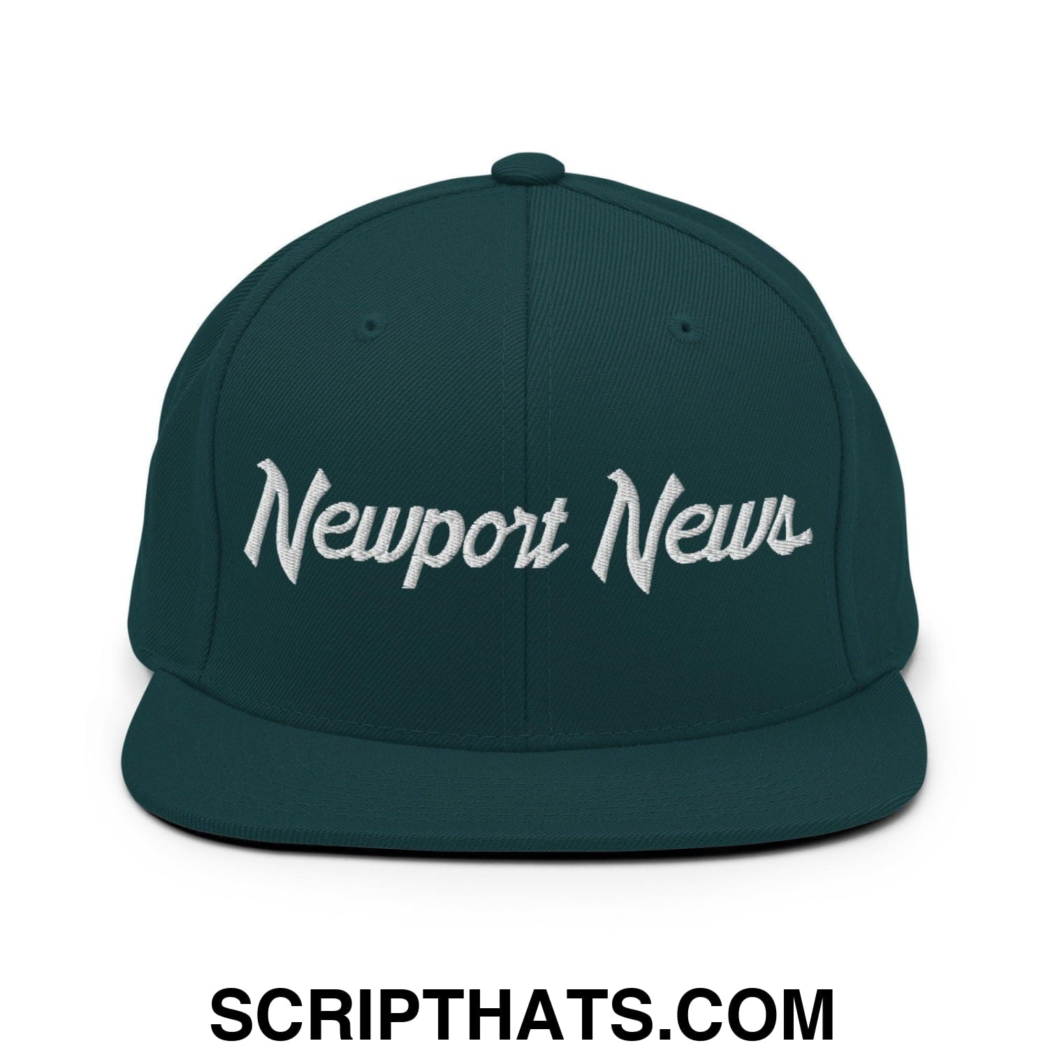 Newport News Script Snapback Hat Spruce