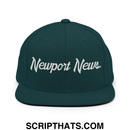 Newport News Script Snapback Hat Spruce