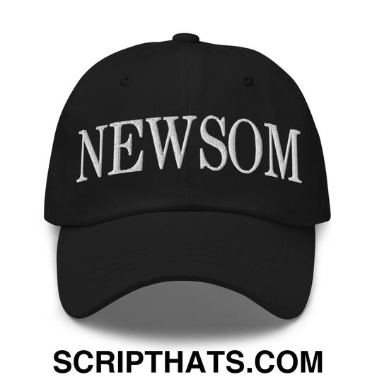 Newsom Embroidered Unstructured Dad Hat Black