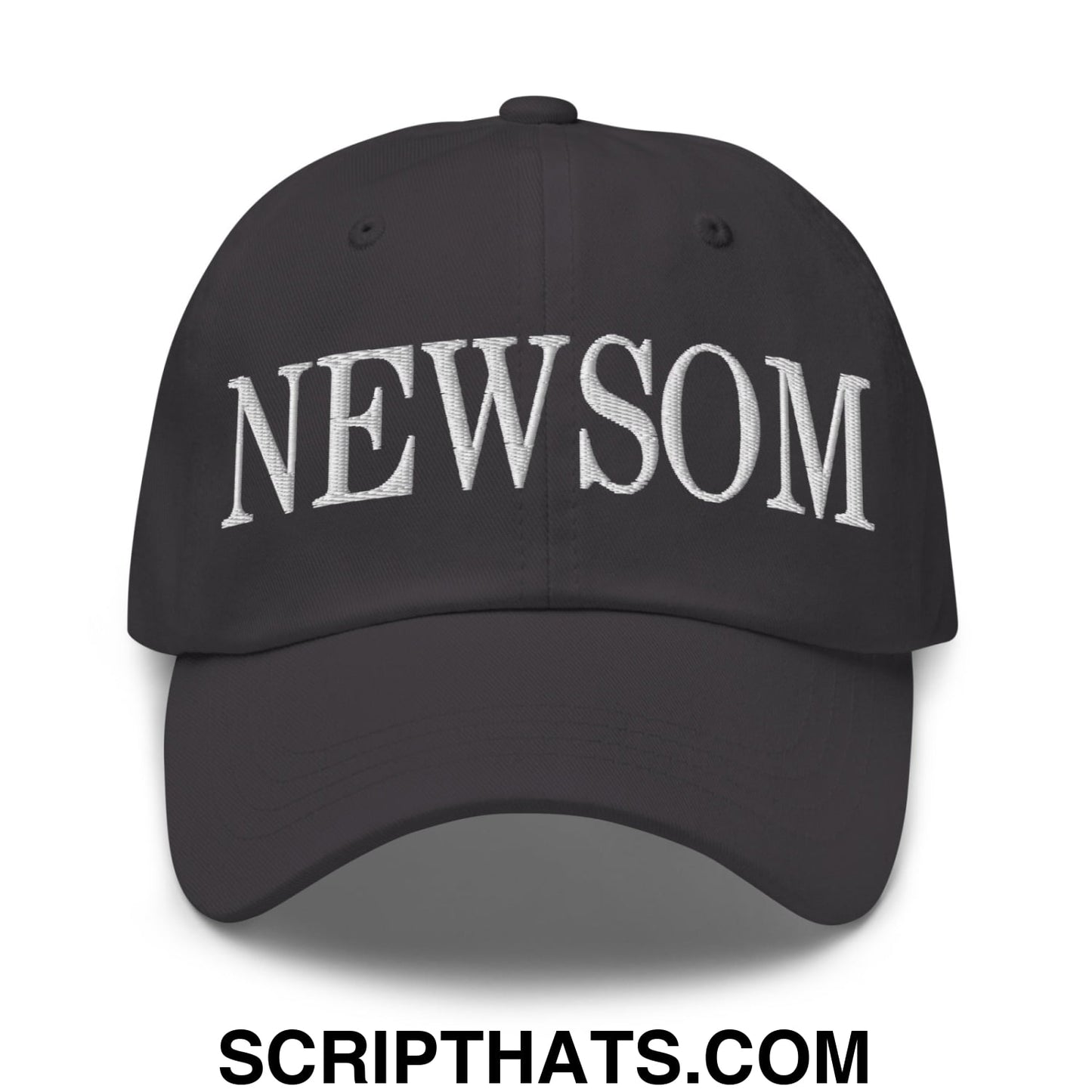 Newsom Embroidered Unstructured Dad Hat Dark Grey