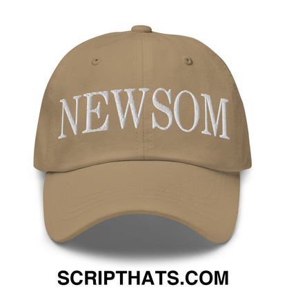 Newsom Embroidered Unstructured Dad Hat Khaki