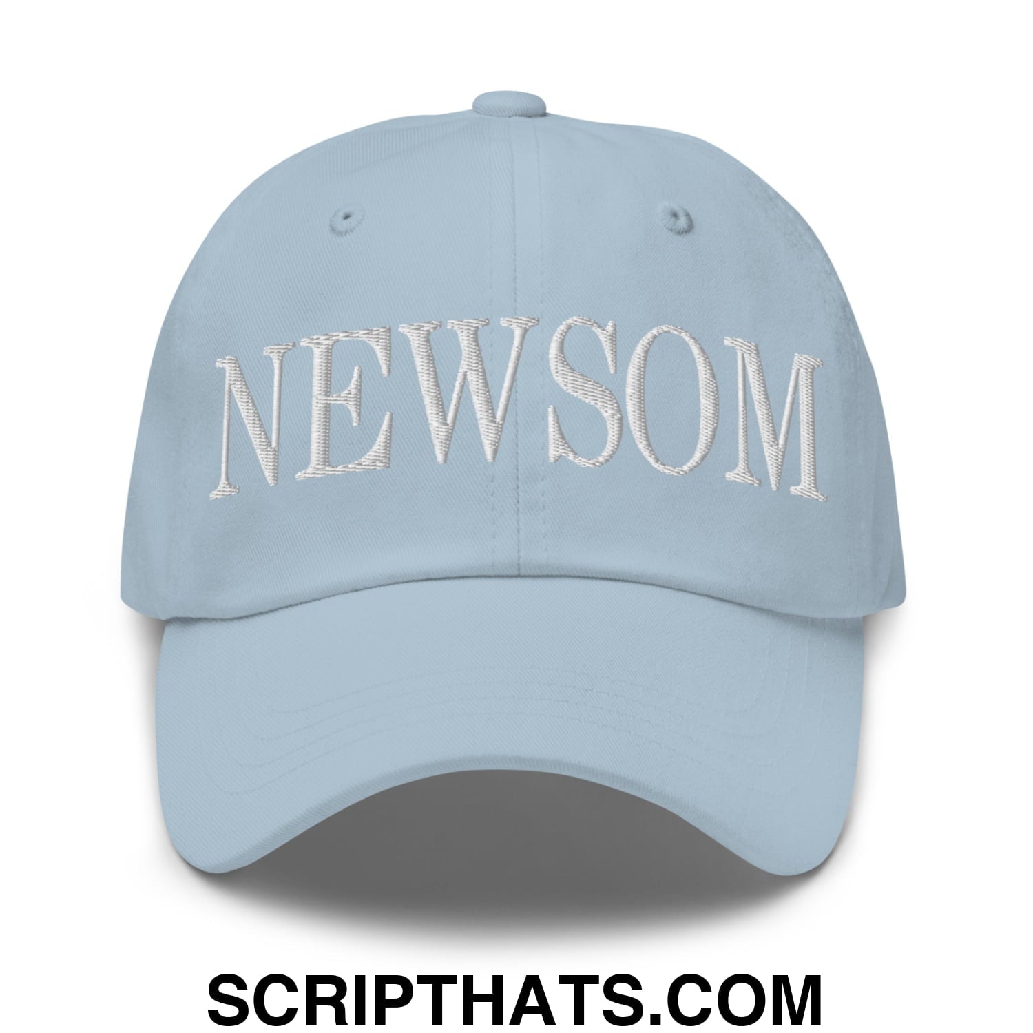 Newsom Embroidered Unstructured Dad Hat Light Blue