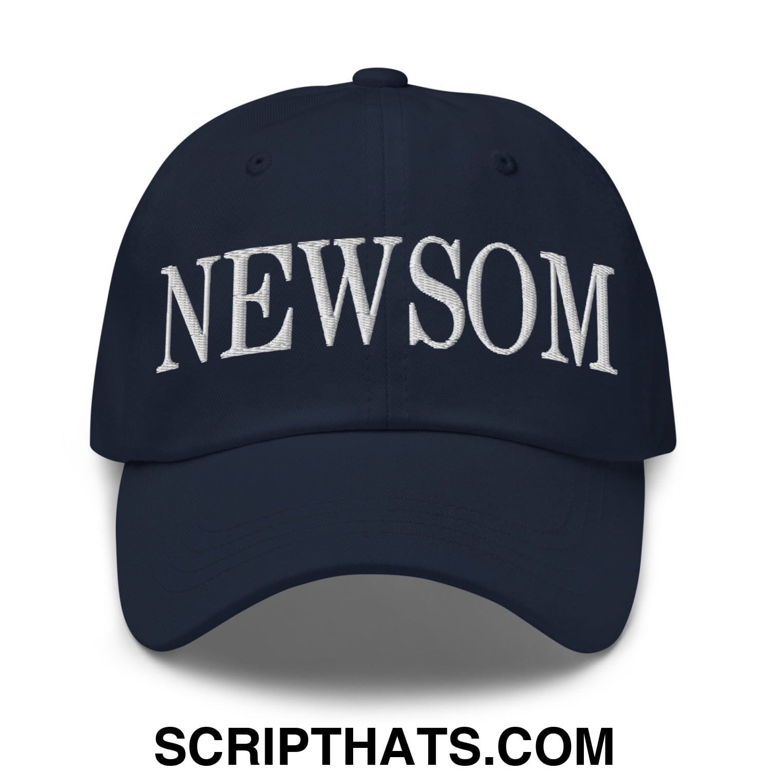 Newsom Embroidered Unstructured Dad Hat Navy