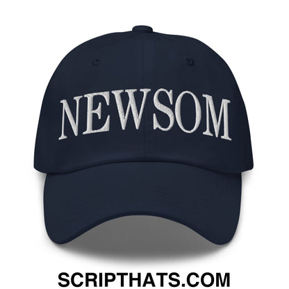 Newsom Embroidered Unstructured Dad Hat Navy