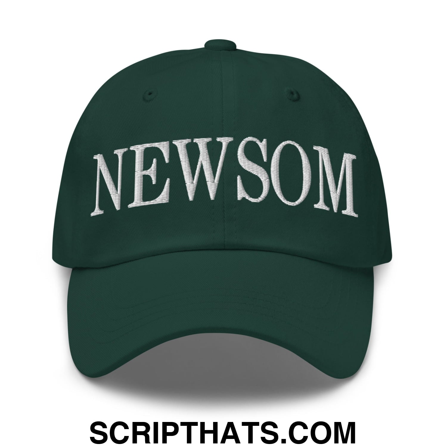 Newsom Embroidered Unstructured Dad Hat Spruce