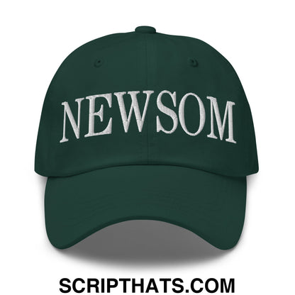 Newsom Embroidered Unstructured Dad Hat Spruce