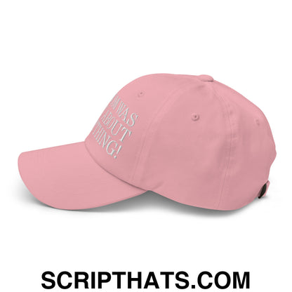 Newsom Was Right About Everything! Embroidered Unstructured Dad Hat Pink