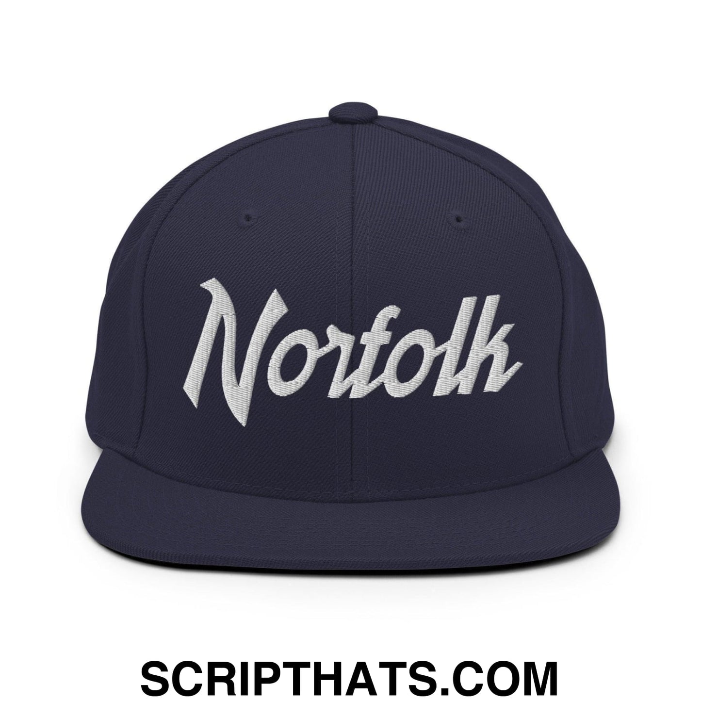Norfolk Script Snapback Hat Navy