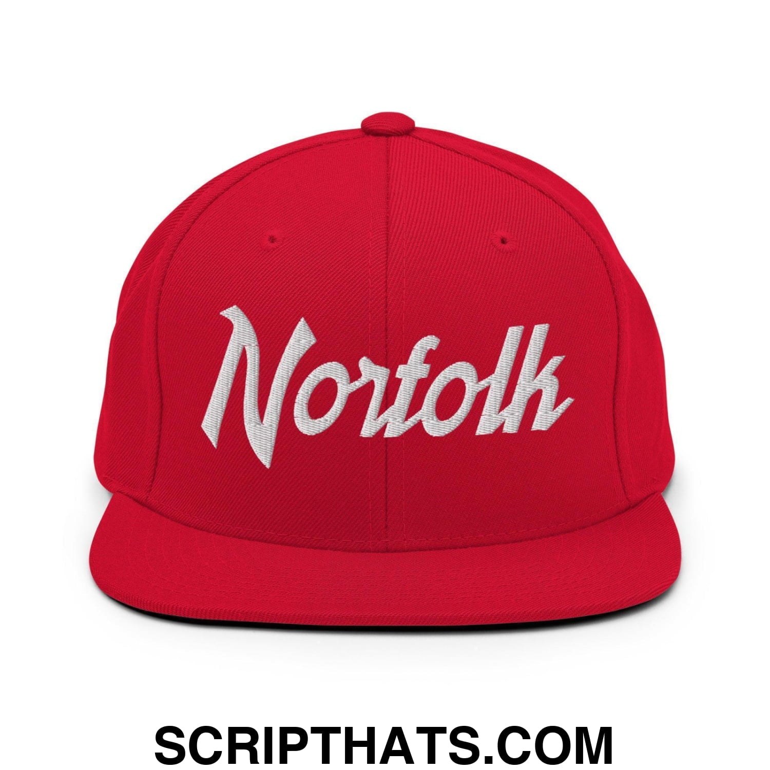 Norfolk Script Snapback Hat Red