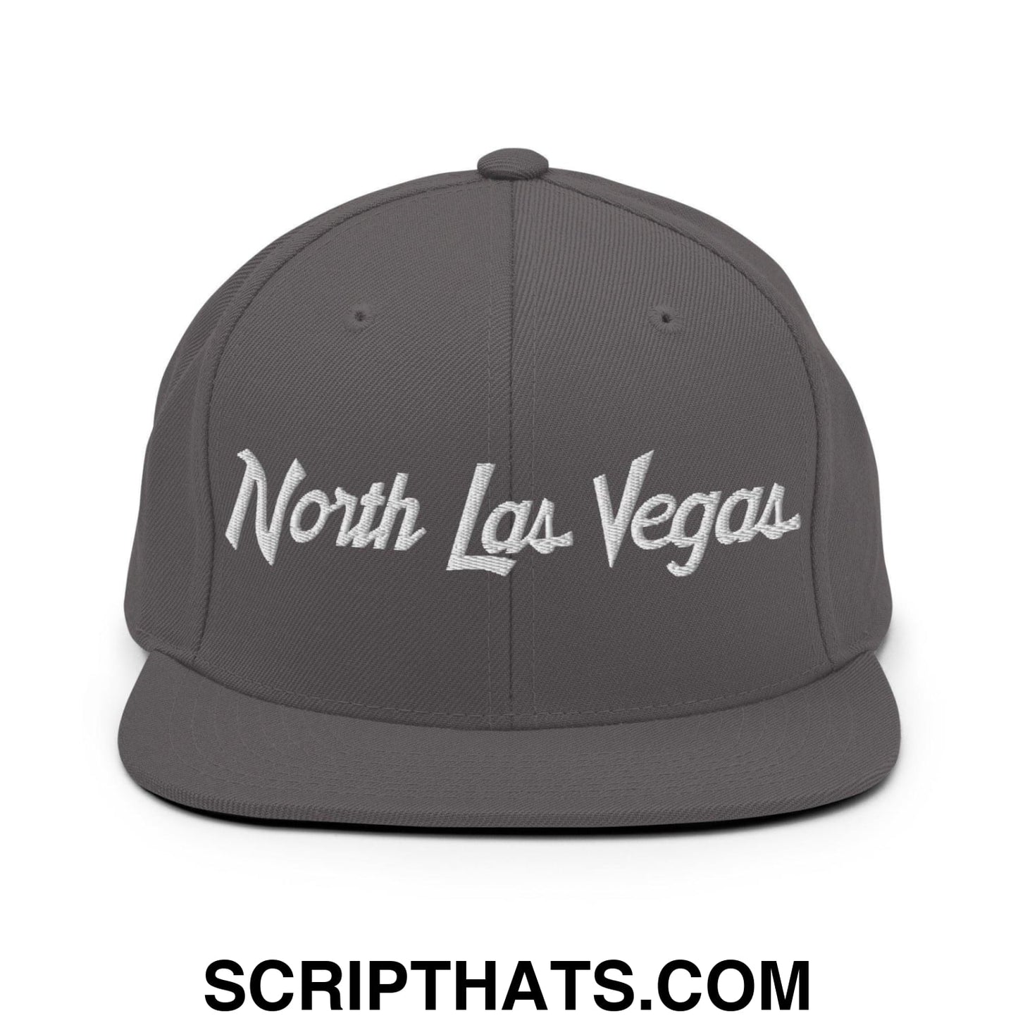 North Las Vegas Script Snapback Hat Dark Grey