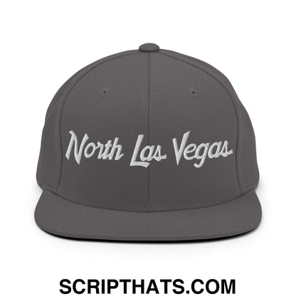 North Las Vegas Script Snapback Hat Dark Grey