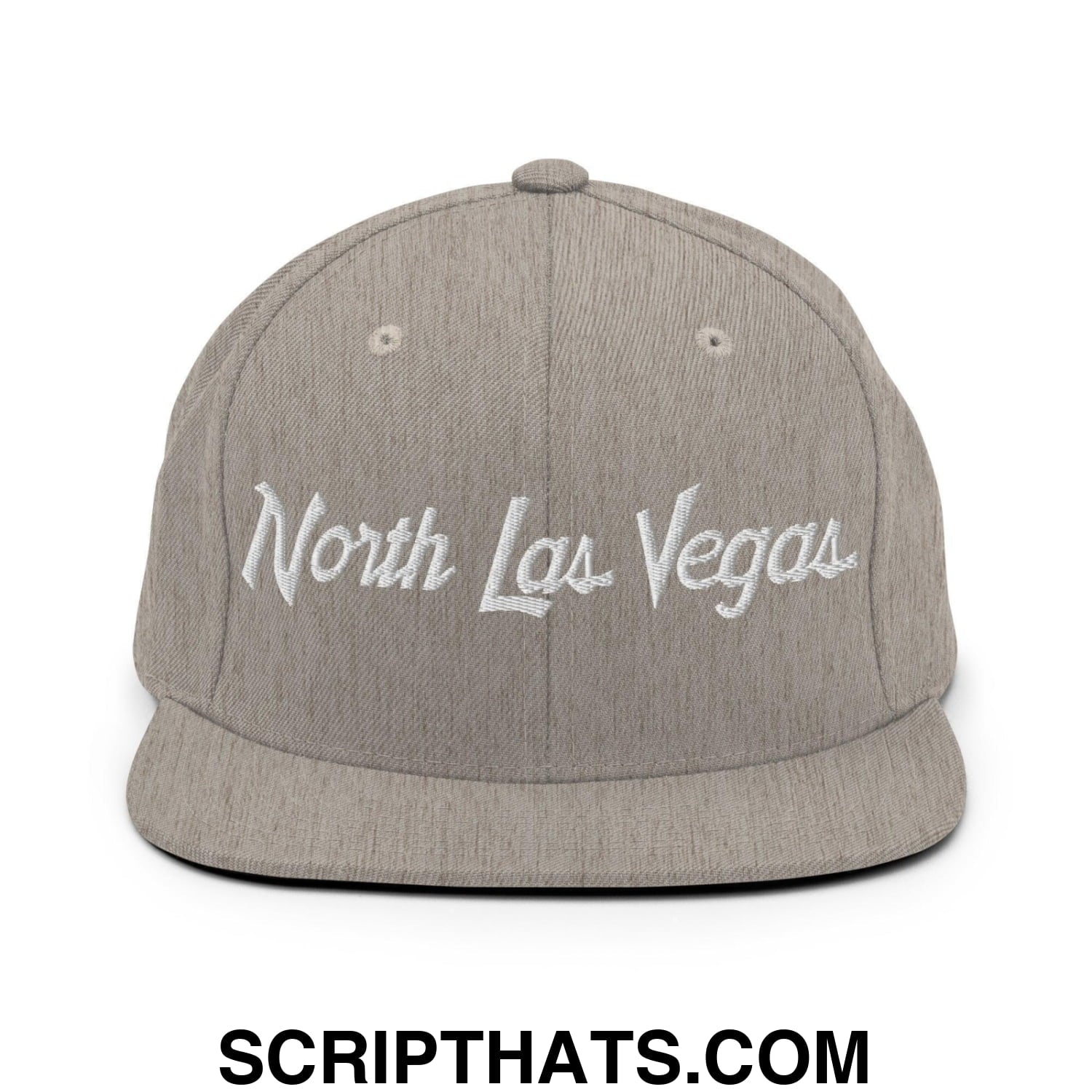 North Las Vegas Script Snapback Hat Heather Grey
