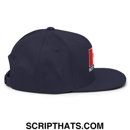Not for Sale Canada Flag Embroidered Flat Brim Bill Snapback Hat Navy