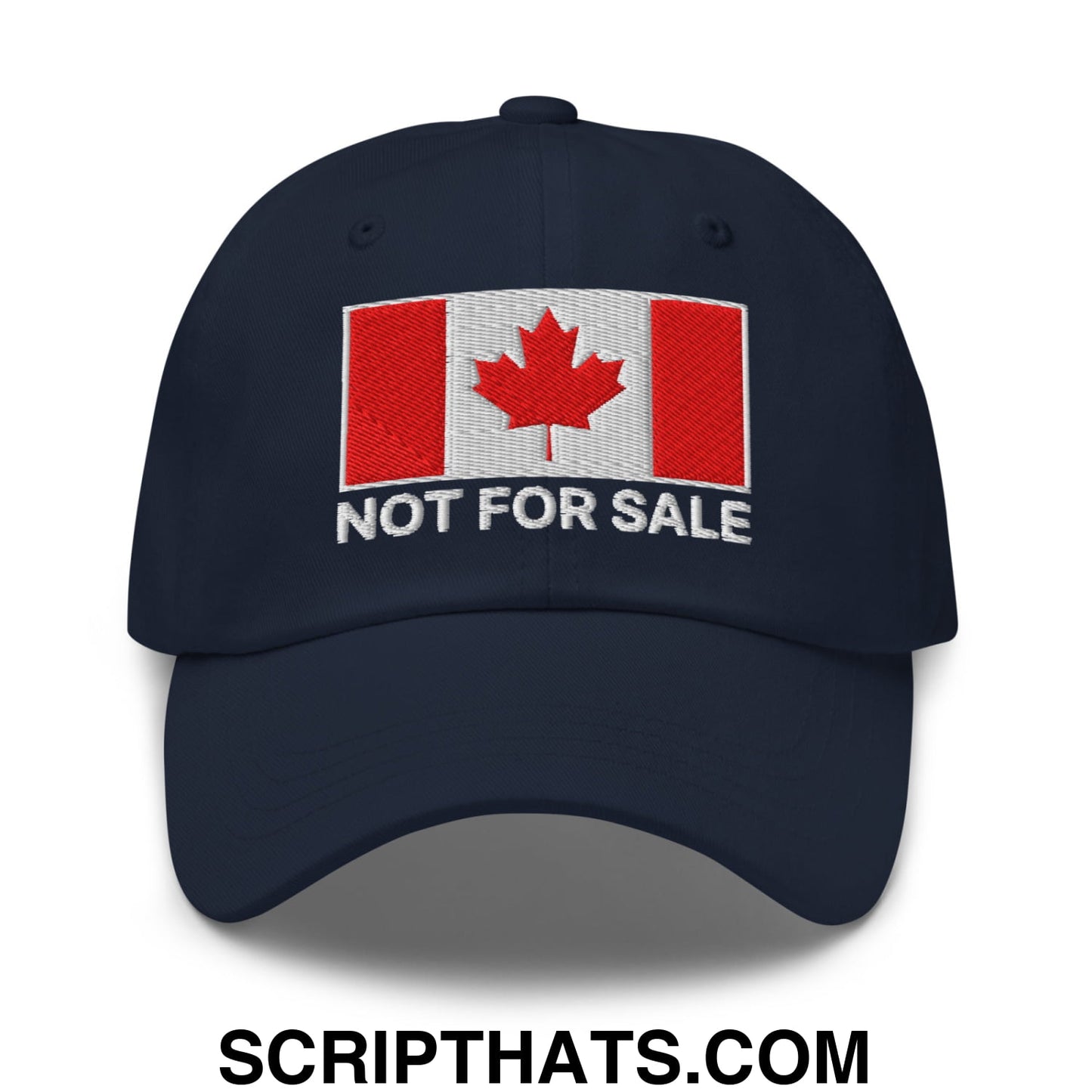 Not for Sale Canada Flag Embroidered Unstructured Dad Hat Navy