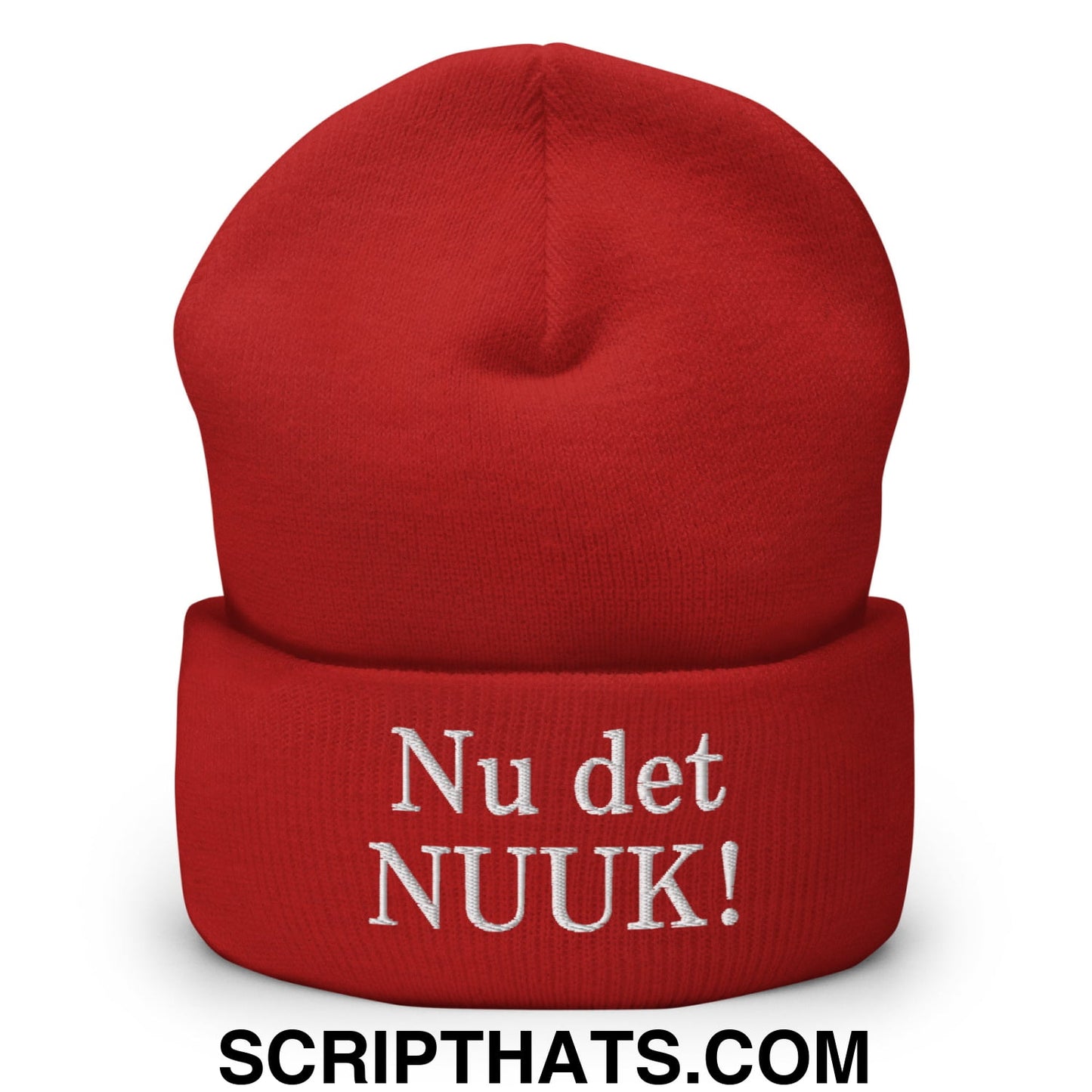 Nu det NUUK! Embroidered Knit Cuffed Beanie Default Title