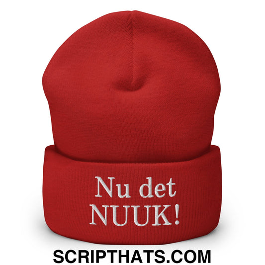 Nu det NUUK! Embroidered Knit Cuffed Beanie Default Title
