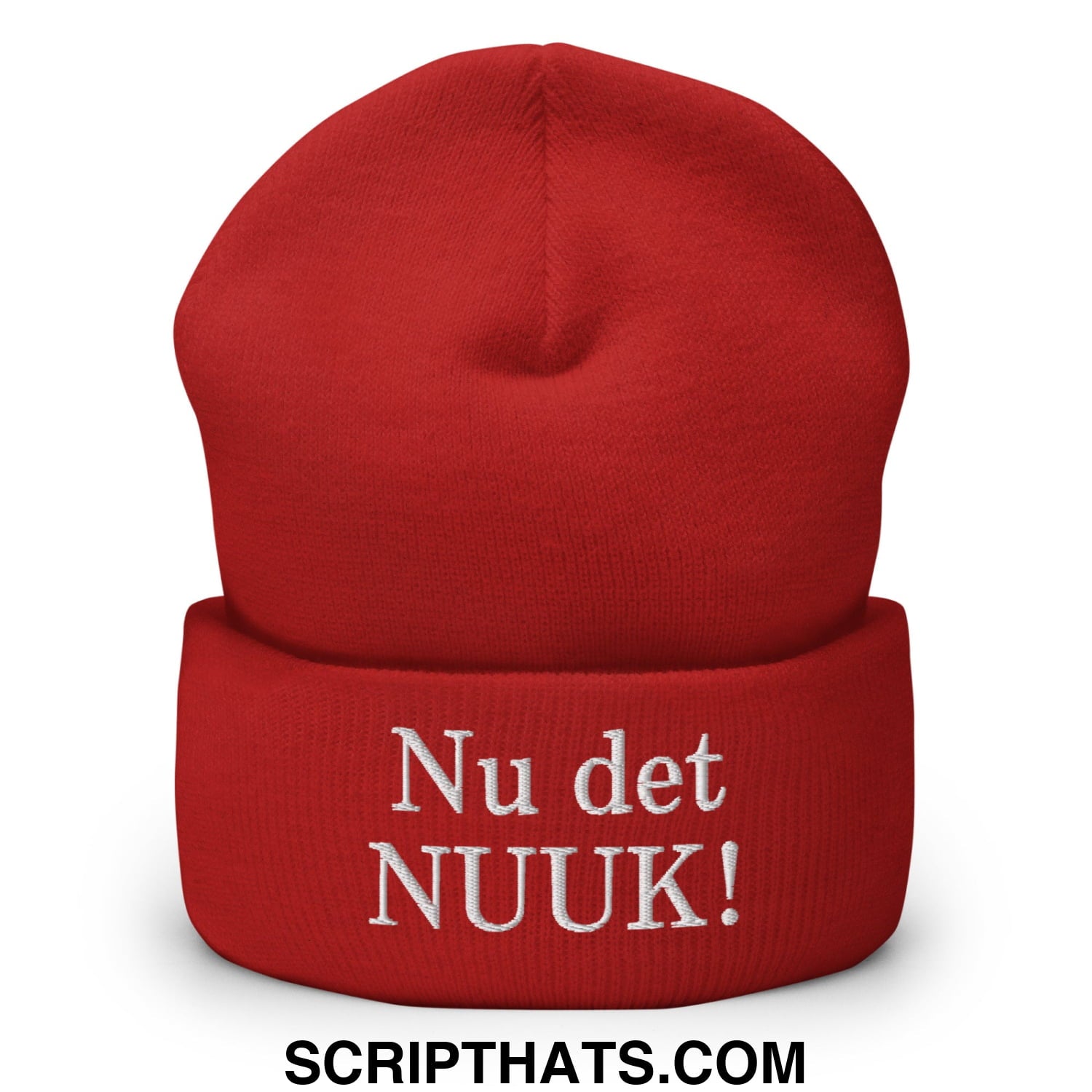 Nu det NUUK! Embroidered Knit Cuffed Beanie Default Title