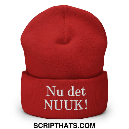 Nu det NUUK! Embroidered Knit Cuffed Beanie Default Title