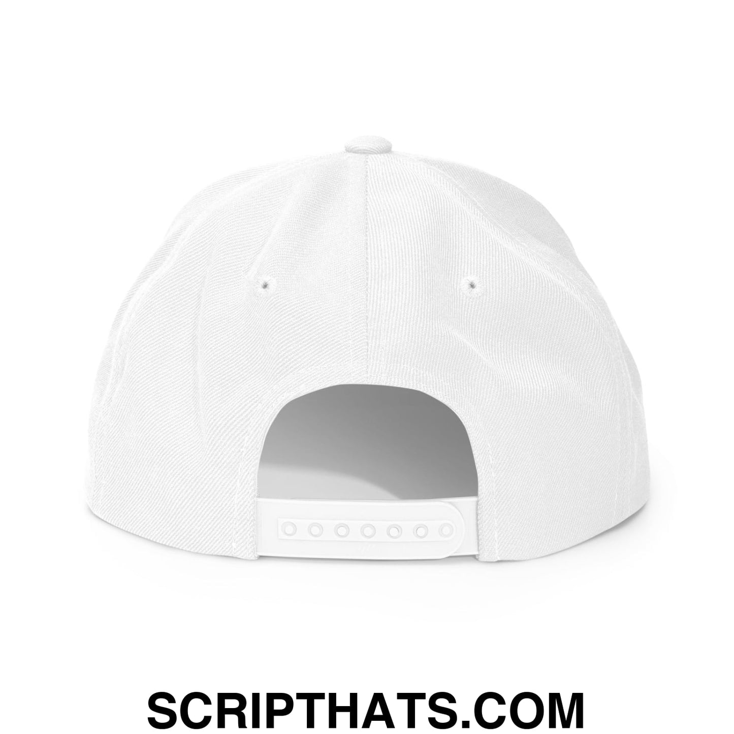 Nu det NUUK! Greenland Flag Embroidered Flat Bill Brim Snapback Hat White